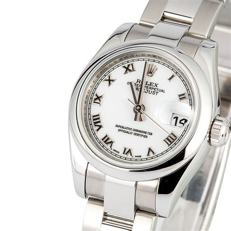 rolex ladies datejust 179160 white roman